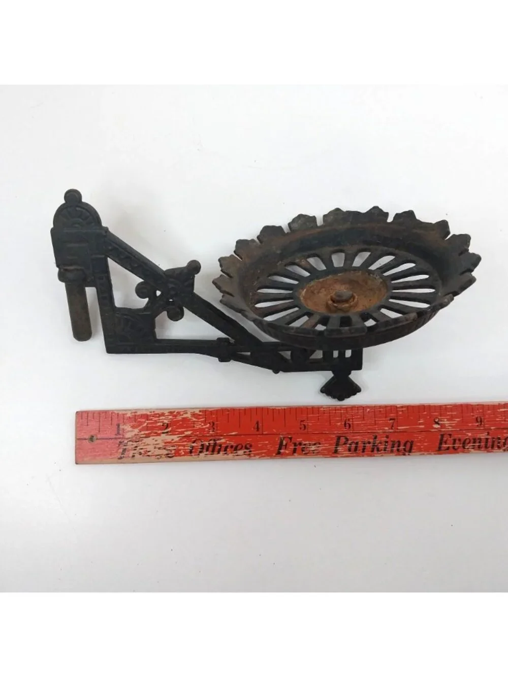 Antique Cast Iron Wall Sconce Candle Oil Lamp Holder Swivel Gothic Ornate